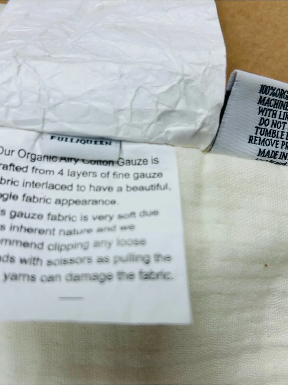 QUINCE Organic Airy Gauze Dream Quilt Set Full/Queen Ivory 6594